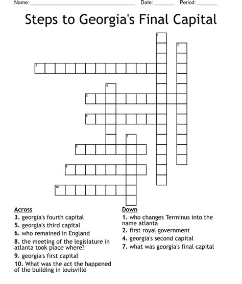 capital of georgia crossword.